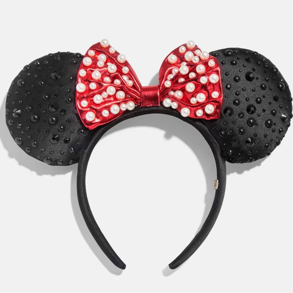 Black and Red Minnie Mouse Ears Headband